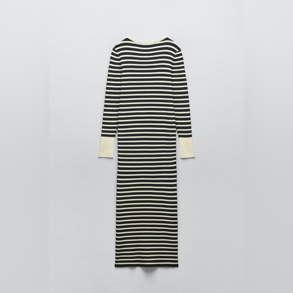 NWT Zara Striped Knit Dress - 2488/004 - Picture 5 of 6